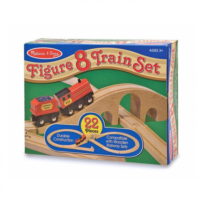 Tren lemn si Circuit 8 Melissa and Doug [2]