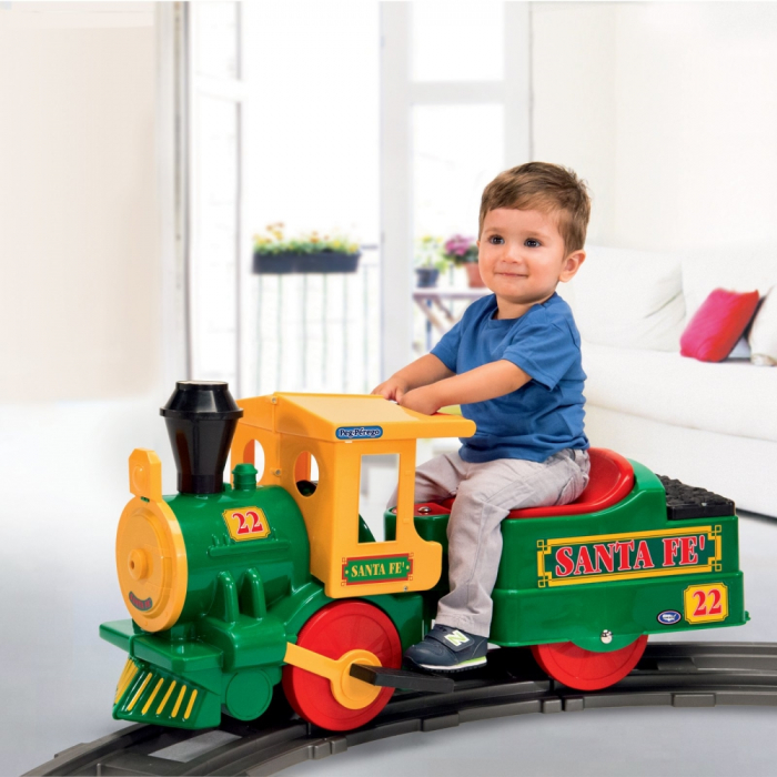 Trenulet electric Peg Perego Santa Fe, 6V, 2 ani +,Verde [9]