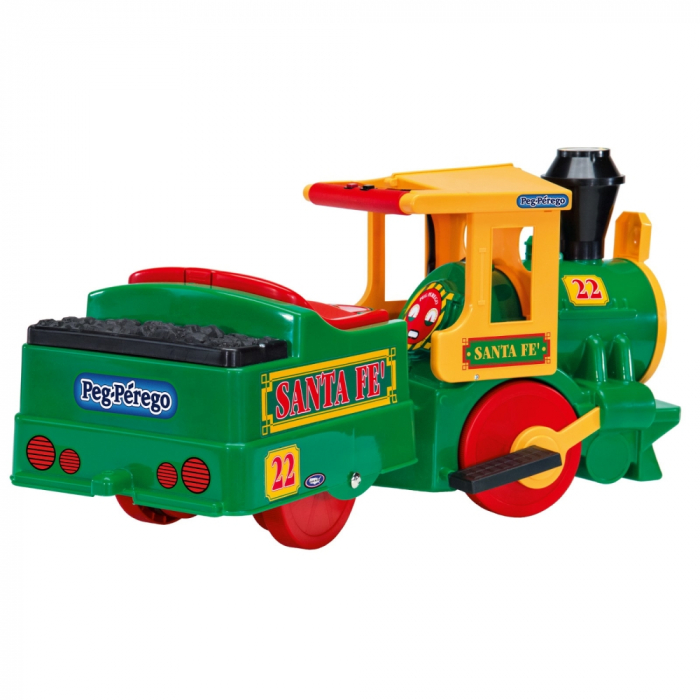 Trenulet electric Peg Perego Santa Fe, 6V, 2 ani +,Verde [5]