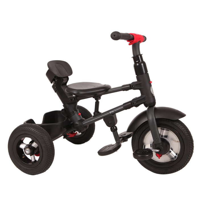 Tricicleta cu roti de cauciuc Qplay Rito Rubber Rosu [8]