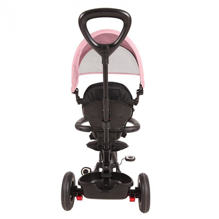 Tricicleta cu roti de cauciuc Qplay Rito Rubber Roz [8]