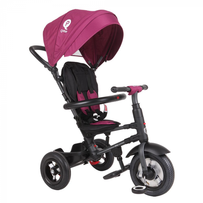 Tricicleta cu roti de cauciuc Qplay Rito Rubber Violet [2]