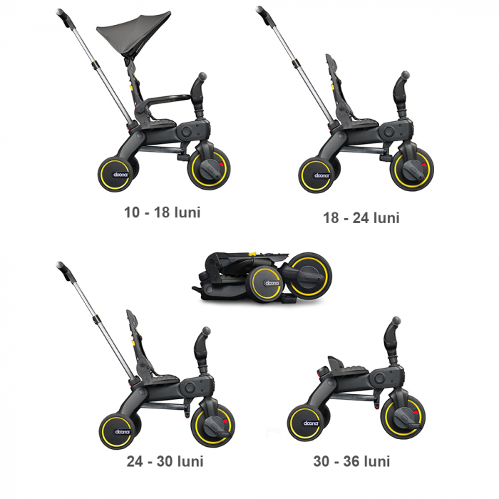 Tricicleta Doona Liki Trike S1 Grey Hound [6]