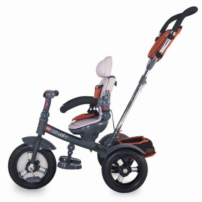 Tricicleta multifunctionala Coccolle Giro Plus Caramiziu [4]