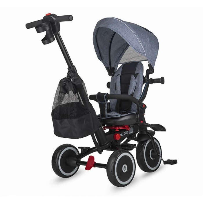 Tricicleta multifunctionala pliabila Coccolle Vispo Urban Grey [7]
