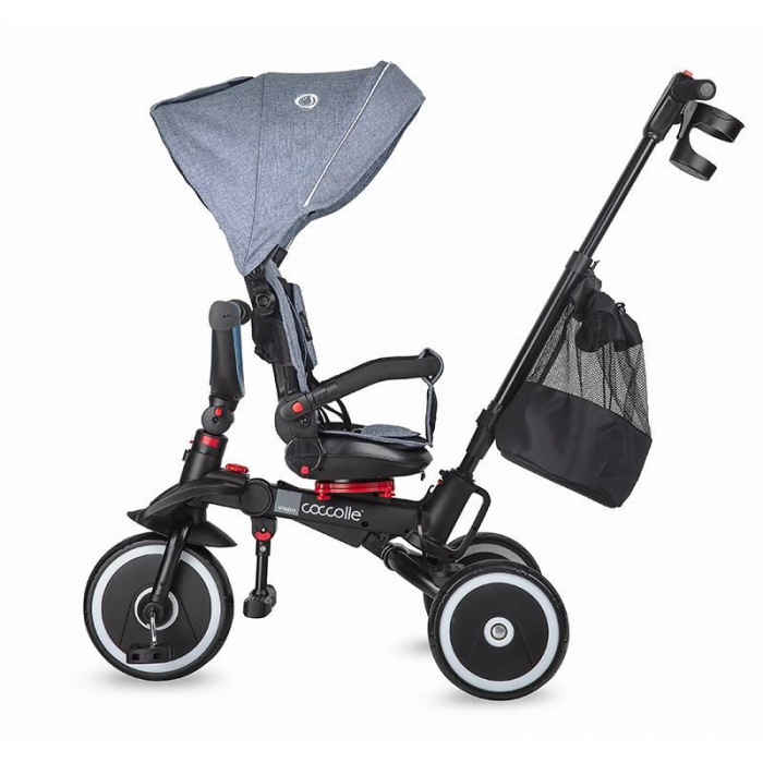 Tricicleta multifunctionala pliabila Coccolle Vispo Urban Grey [5]