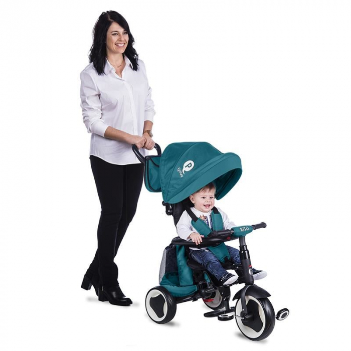 Tricicleta pliabila Qplay Rito+ Turcoaz [7]
