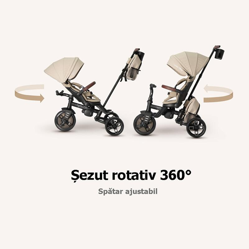 Tricicleta ultrapliabila Qplay Comfo Max Bej [14]