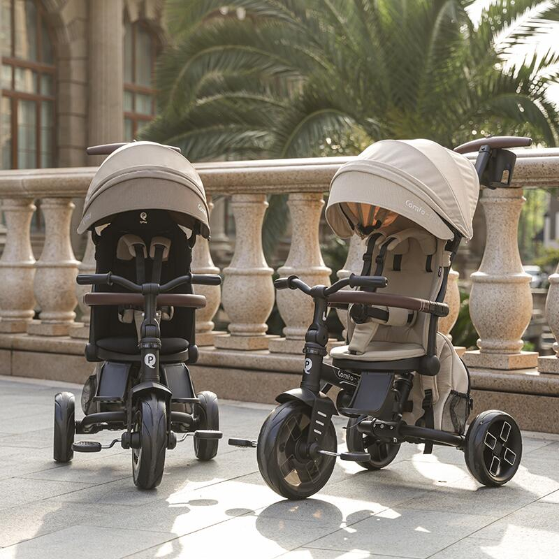 Tricicleta ultrapliabila Qplay Comfo Max Bej [19]