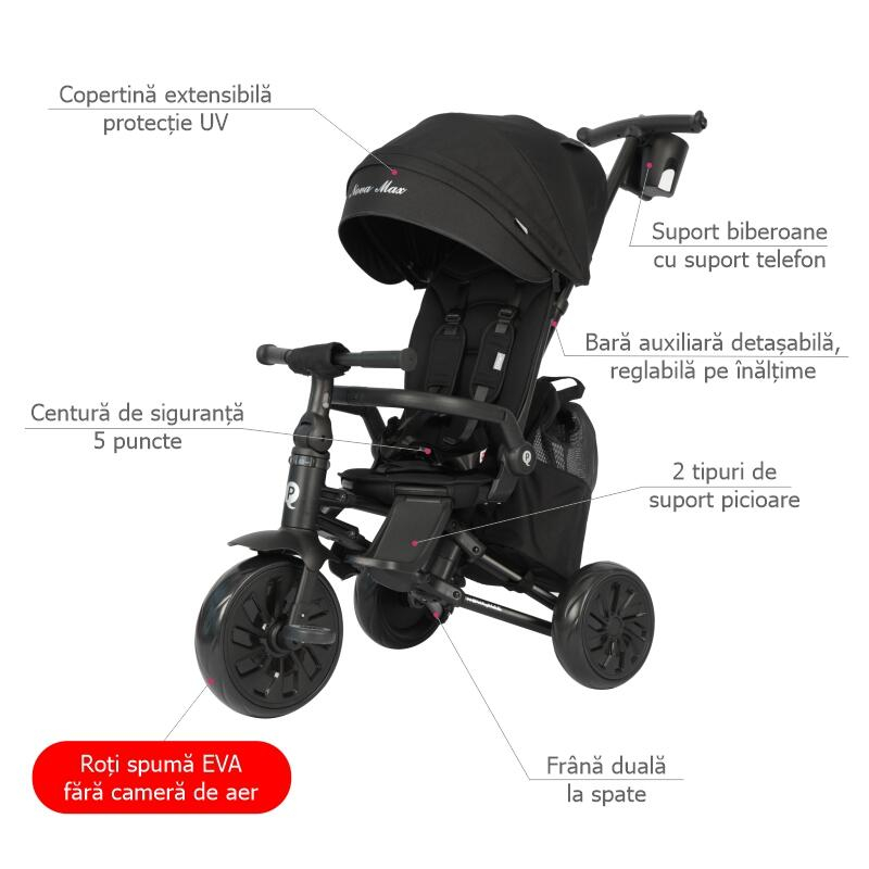 Tricicleta ultrapliabila Qplay Nova MAX Negru [8]