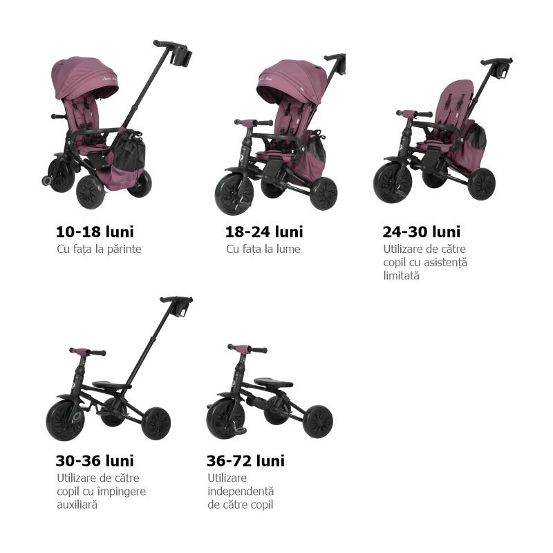 Tricicleta ultrapliabila Qplay Nova MAX Violet [9]