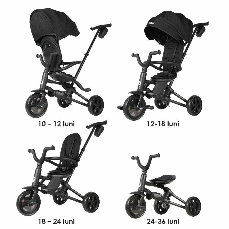 Tricicleta ultrapliabila Qplay Nova Niello Negru [24]