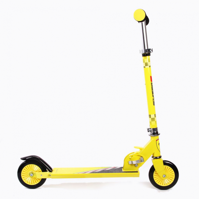 Trotineta pliabila Ferrari pentru copii cu roti 120 mm, galbena [2]