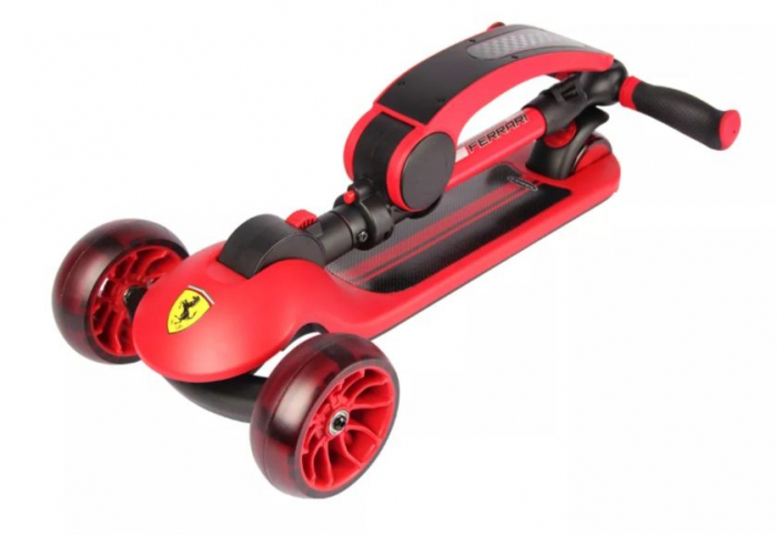 Trotineta pliabila Ferrari Twist rosie cu scaun [3]