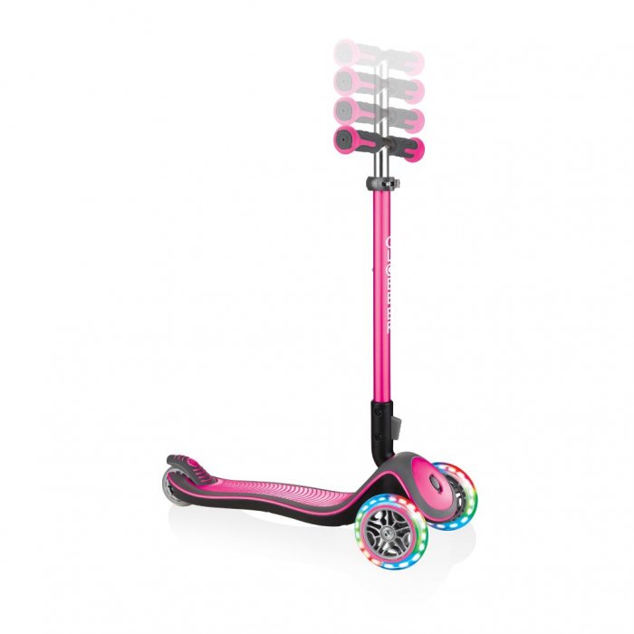 Trotineta pliabila Globber Elite Deluxe Lights Roz [5]