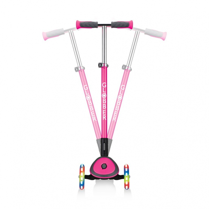 Trotineta pliabila Globber Elite Deluxe Lights Roz [4]
