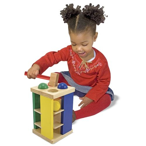 Turnul din lemn cu ciocan si bile Melissa and Doug [2]