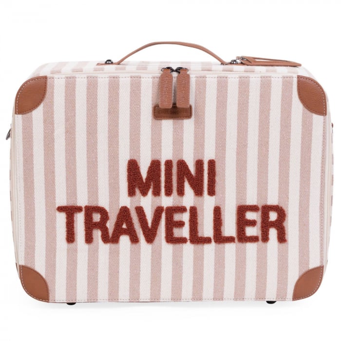 Valiza pentru copii Childhome Mini Traveller Nude Alb