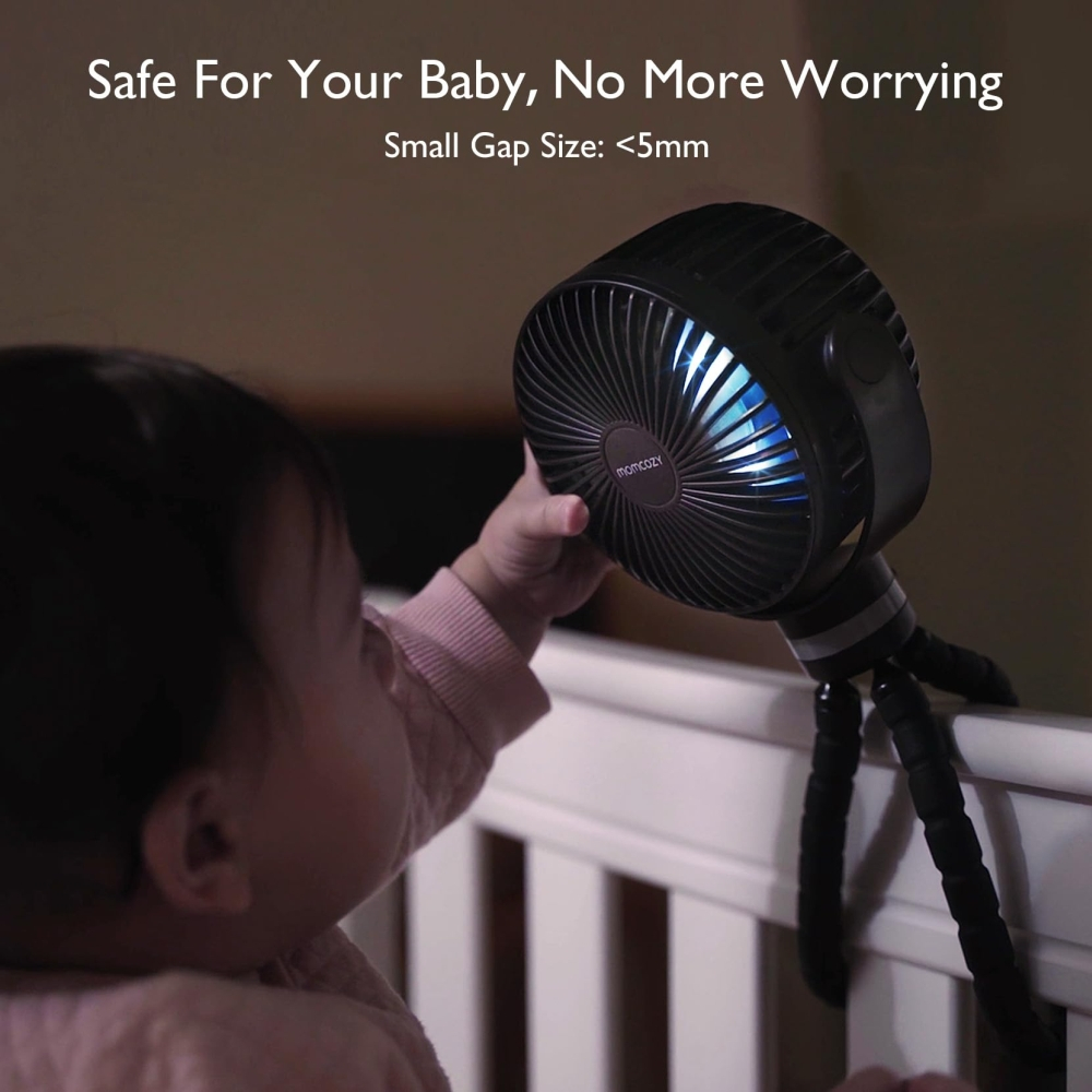 Ventilator portabil pentru carucior Momcozy Black [6]