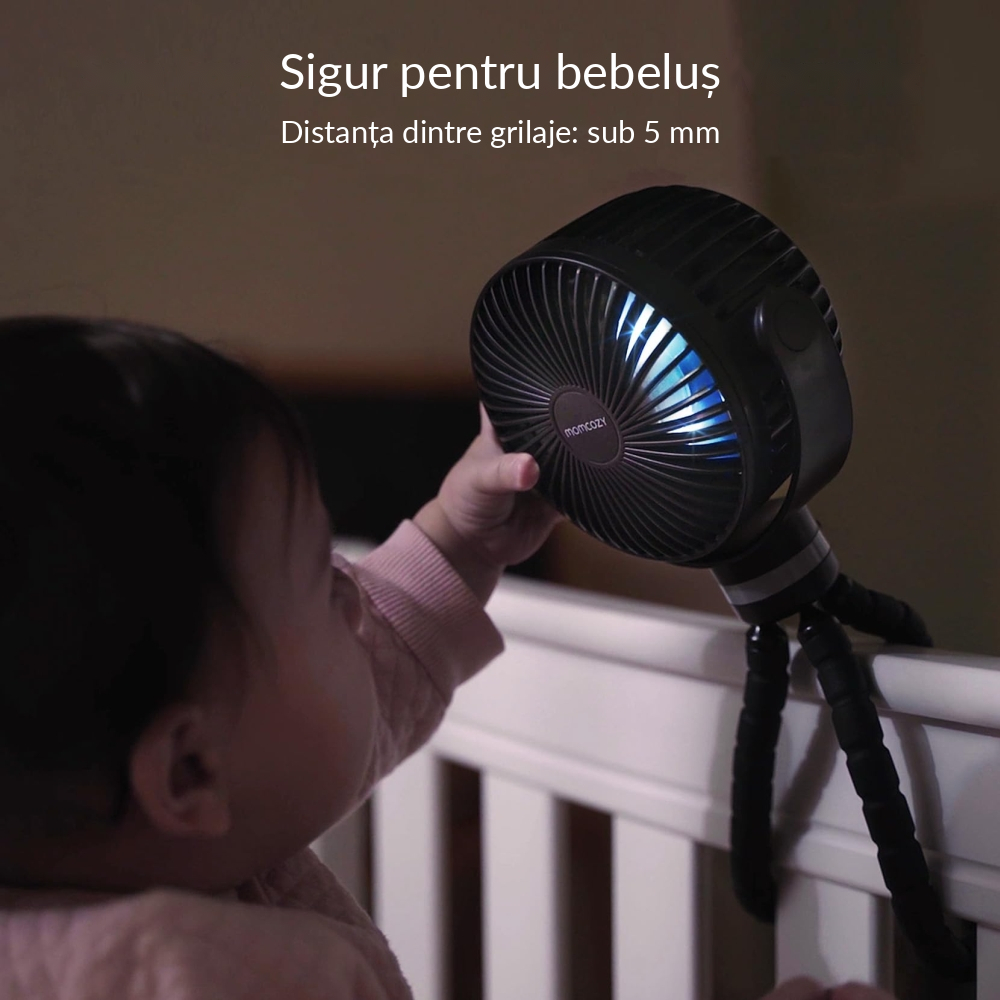 Ventilator portabil pentru carucior Momcozy Black [6]