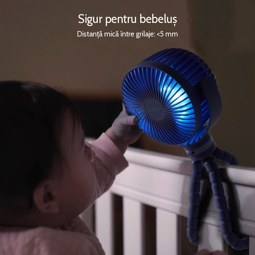 Ventilator portabil pentru carucior Momcozy Purple [6]