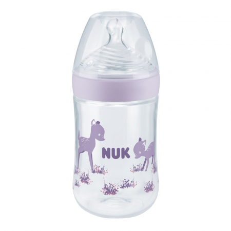 Biberon Nuk Nature Sense PP 260 ml Control Temperatura Tetina Silicon M 6-18 luni Mov [0]