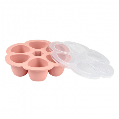 Recipient ermetic silicon multiportii 6x90 ml Beaba Old Pink [2]