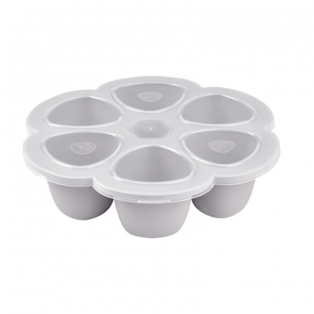 Articole hranire copii - Recipient ermetic silicon multiportii 6x90 ml Beaba Light Mist