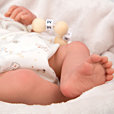 Papusa Reborn bebelus realist Arias Aday 40 cm si cos Beige [3]