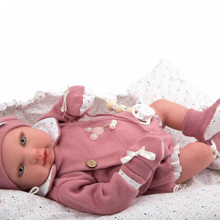 Papusa Reborn bebelus realist Arias Mia 45 cm si sac de dormit [2]