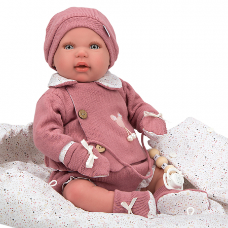 Papusa Reborn bebelus realist Arias Mia 45 cm si sac de dormit [1]