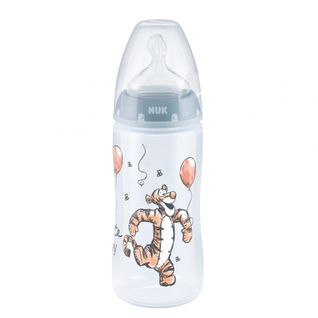 Biberon Nuk First Choice PP 300 ml Control Temperatura Tetina Silicon M 0-6 luni Disney Tigger Bleu [0]