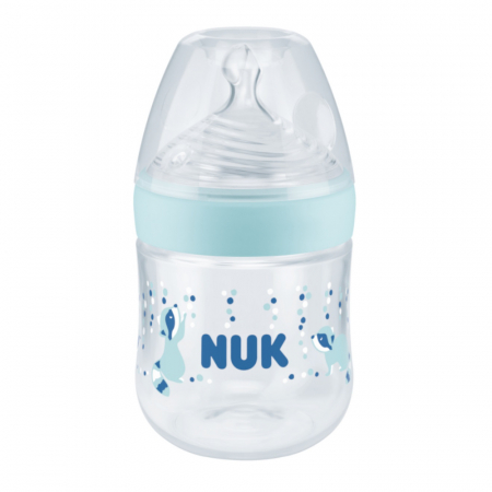 Biberon Nuk Nature Sense PP 150 ml Control Temperatura Tetina Silicon S 0-6 luni Turcoaz [0]