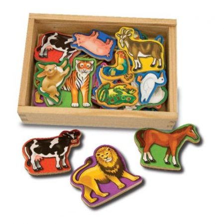 Jucarii educative - Animale de lemn cu magneti Melissa and Doug