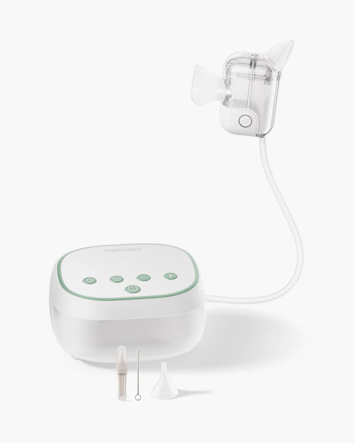 Aspiratoare nazale - Aspirator nazal electric Momcozy BreezyClear 2 in 1, spray si aspirare