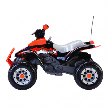 ATV Peg Perego Corral T-Rex, 12V, 3 ani +, Portocaliu / Negru [1]