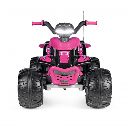 ATV Peg Perego Corral T-Rex, 330W, 12V, 3 ani +, Roz/ Negru [5]