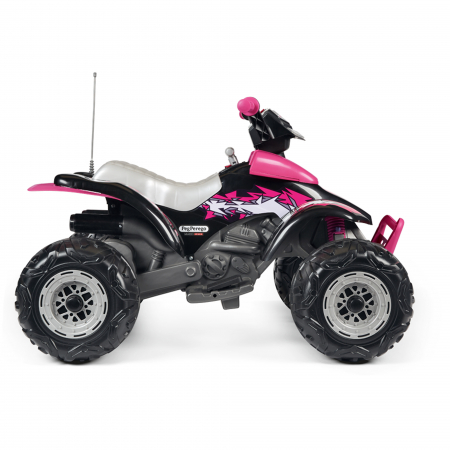 ATV Peg Perego Corral T-Rex, 330W, 12V, 3 ani +, Roz/ Negru [4]
