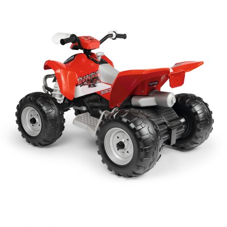 ATV Peg Perego Polaris Outlaw 330 W, 12V, 3 ani+, Negru / Rosu [4]