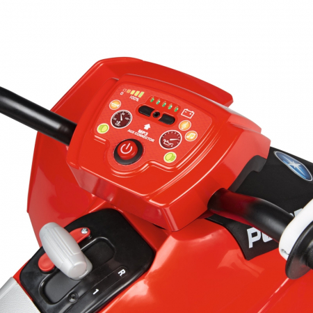 ATV Peg Perego Polaris Outlaw 330 W, 12V, 3 ani+, Negru / Rosu [9]