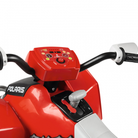 ATV Peg Perego Polaris Outlaw 330 W, 12V, 3 ani+, Negru / Rosu [7]