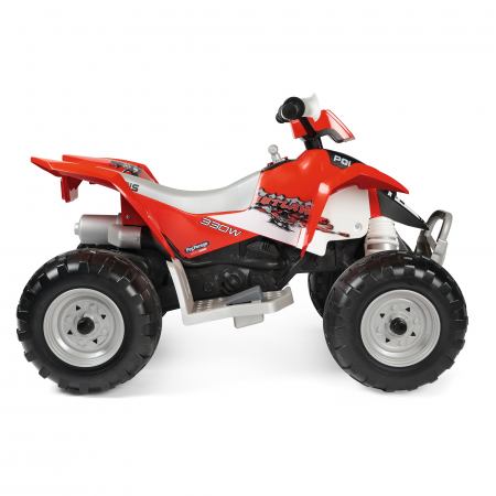 ATV Peg Perego Polaris Outlaw 330 W, 12V, 3 ani+, Negru / Rosu [6]