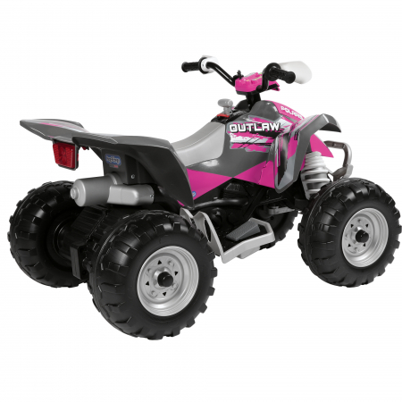 ATV Peg Perego Polaris Outlaw Pink Power, 12V, 3 ani+, Roz/Gri [4]
