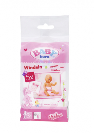 Papusi si accesorii - BABY born - Scutece, 5 buc Zapf