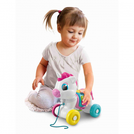 Baby Clementoni - Jucarie De Tras Unicorn Interactiv [3]