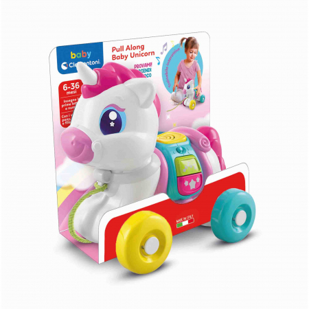 Baby Clementoni - Jucarie De Tras Unicorn Interactiv [1]