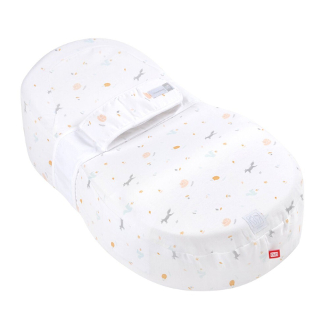 Camera copii si bebelusi - Baby nest ergonomic Red Castle Cocoonababy 10° 0-3 luni Happy Fox