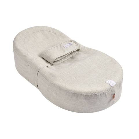 Camera copii si bebelusi - Baby nest ergonomic Red Castle Cocoonababy 10° 0-3 luni Linen Natural