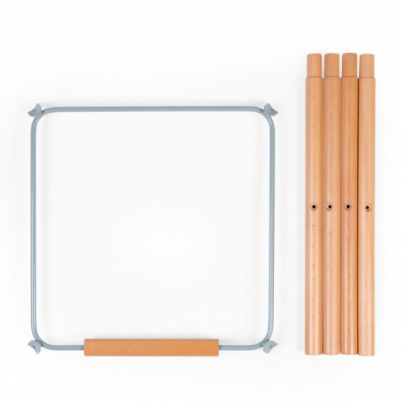 Scaune masa bebe - Set picioare cu suport pentru scaun de masa Childhome Evolu Natural/Menta