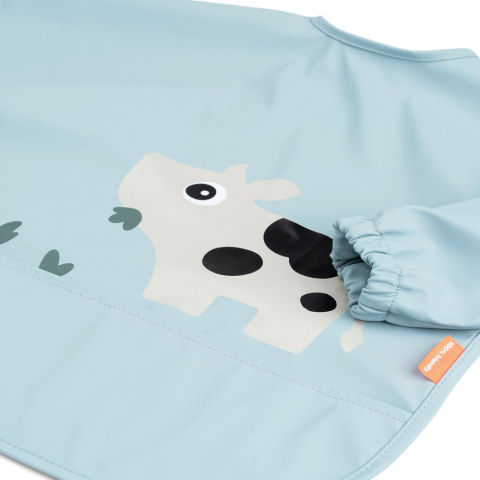 Bavetica cu maneci si buzunar Done by Deer Tiny Farm Blue [1]